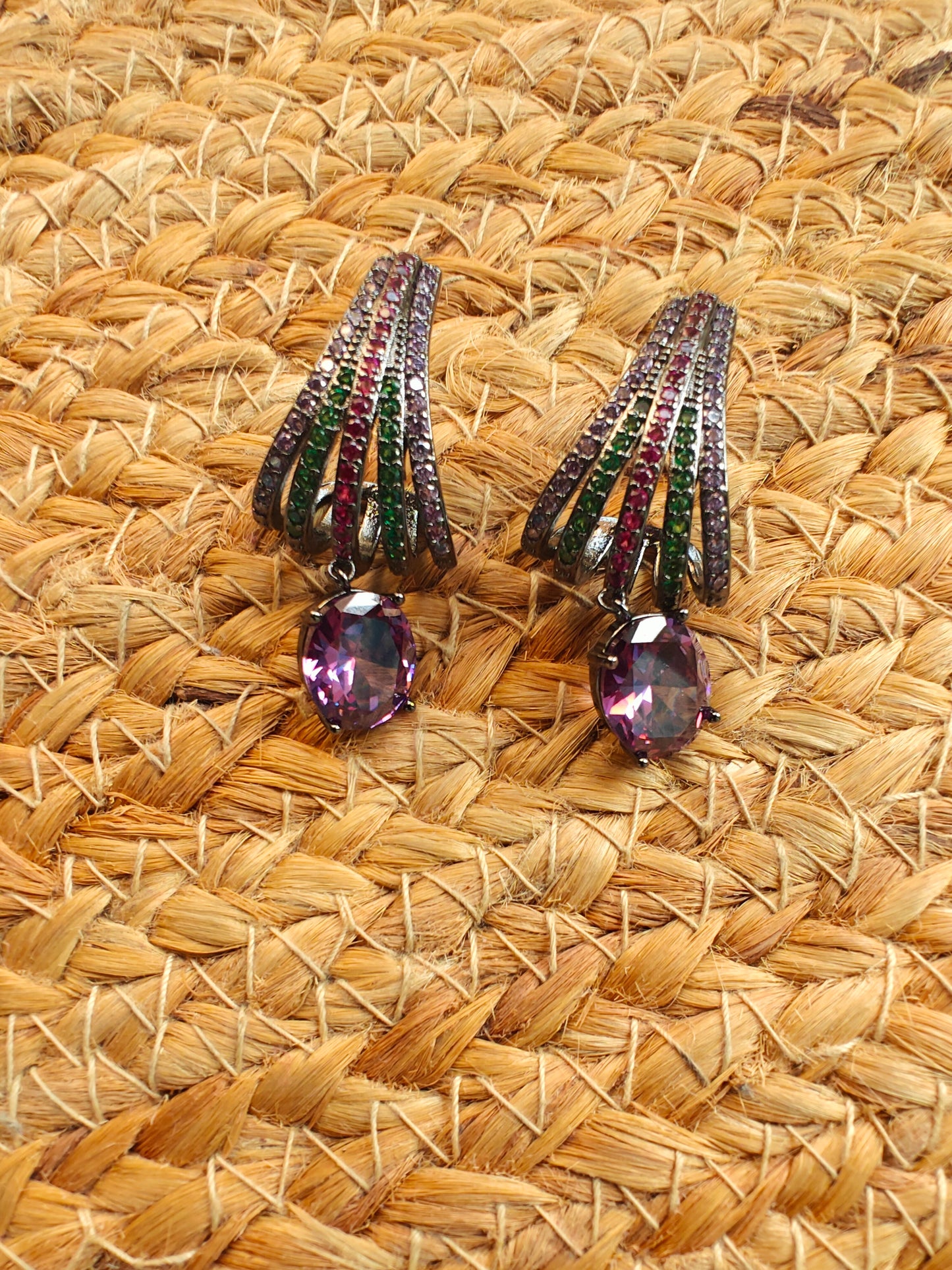 Amethyst drop earrings