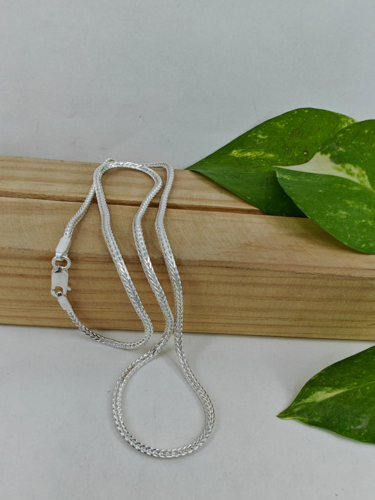 Silver chain necklace, 20 Inches in length