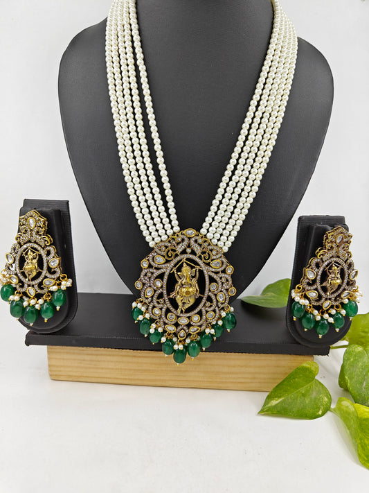 Dancing Ganesha necklace and earrings set