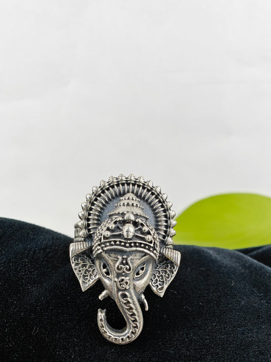 Silver Ganesha ring