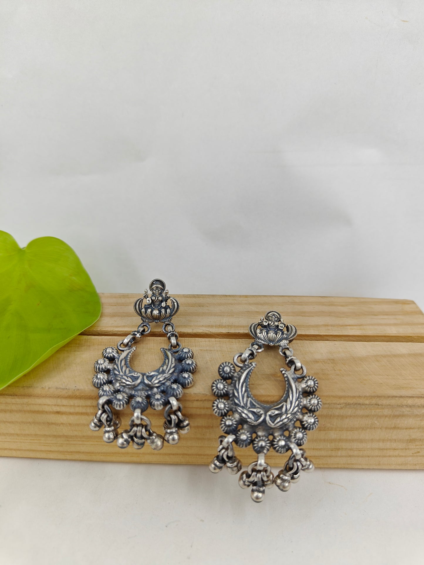 Lakshmi earrings in silver