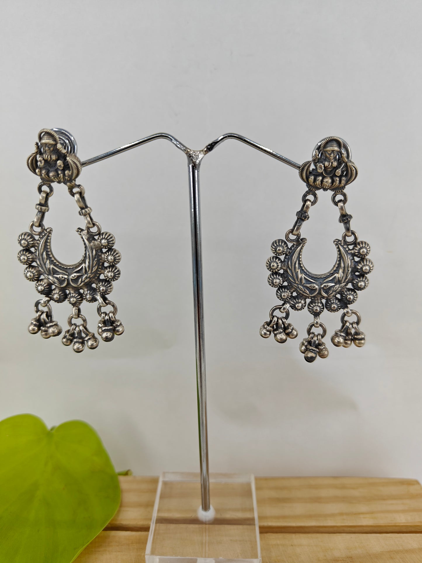 Lakshmi earrings in silver