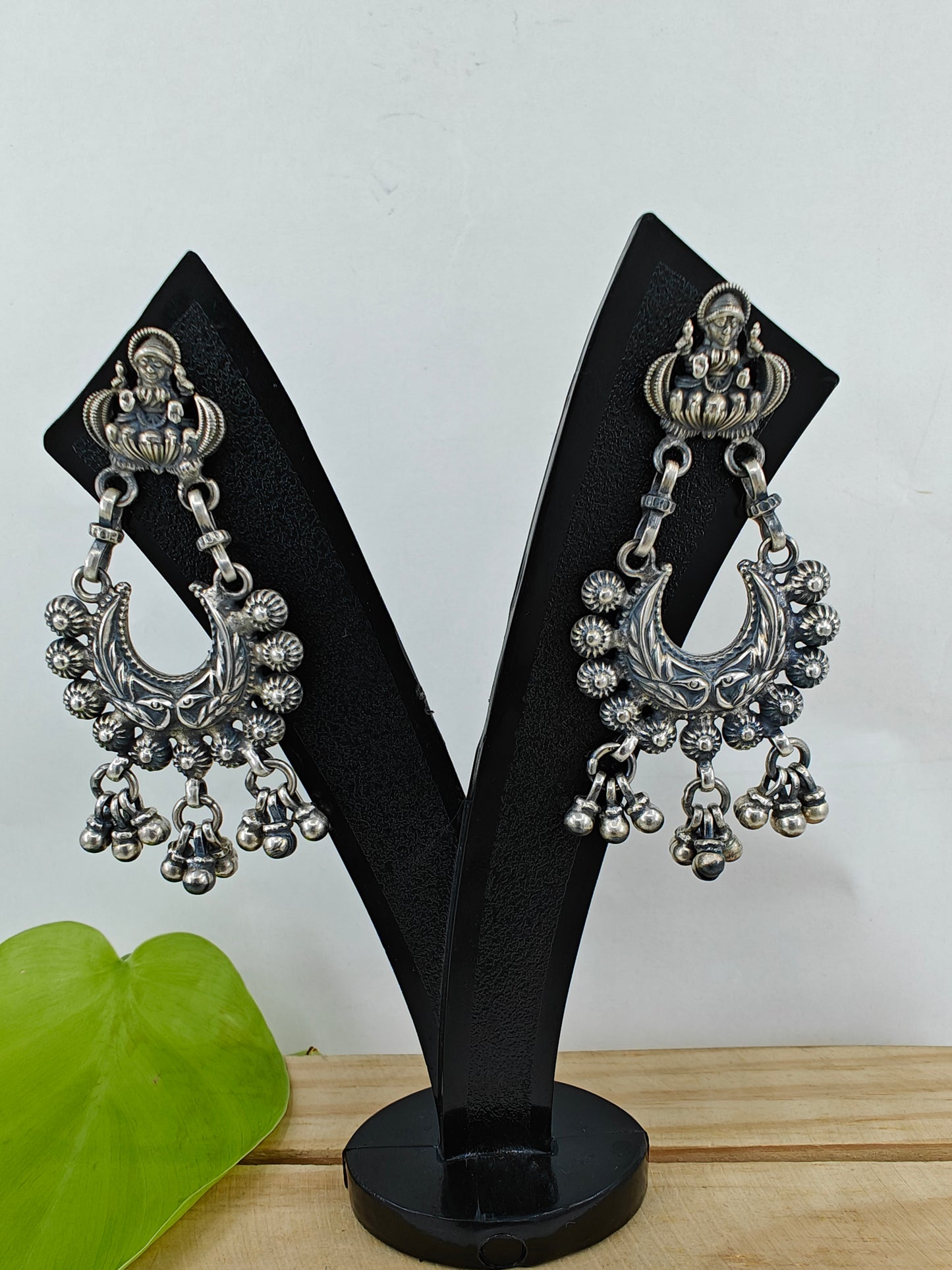 Lakshmi earrings in silver