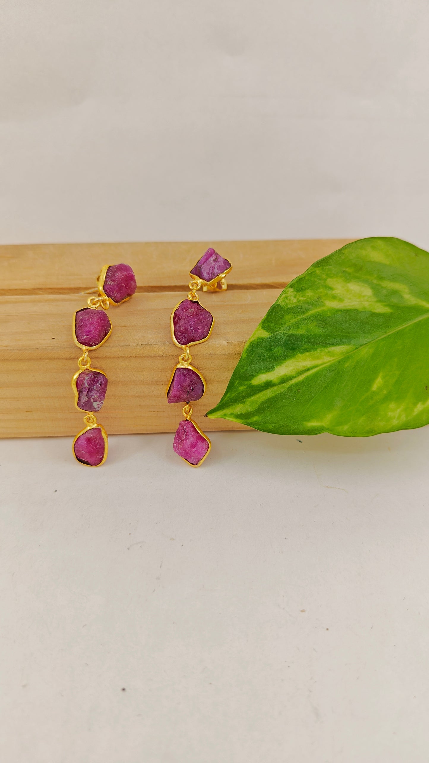 'Punch drunk love' pink druzy gemstone earrings