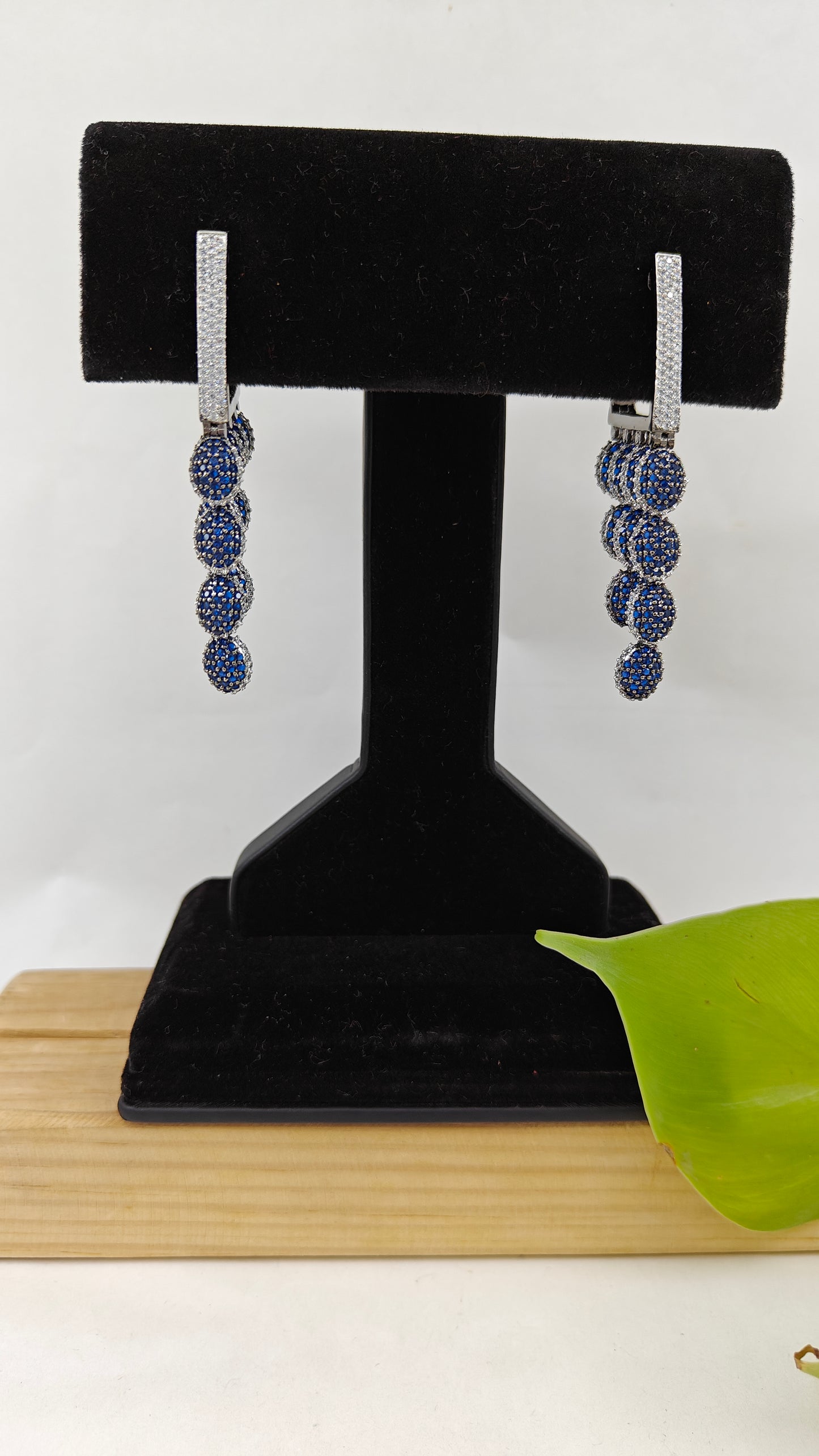 Ednita earrings with suspended nano stones studded pieces