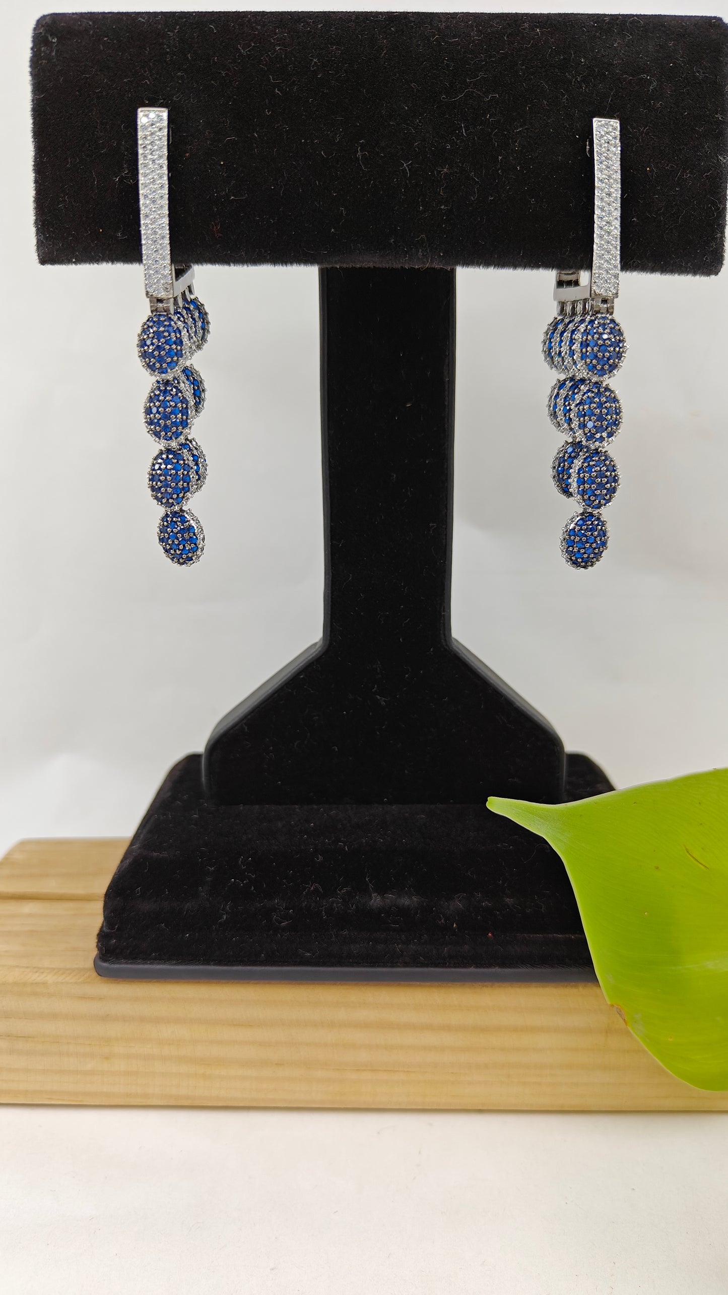 Ednita earrings with suspended nano stones studded pieces