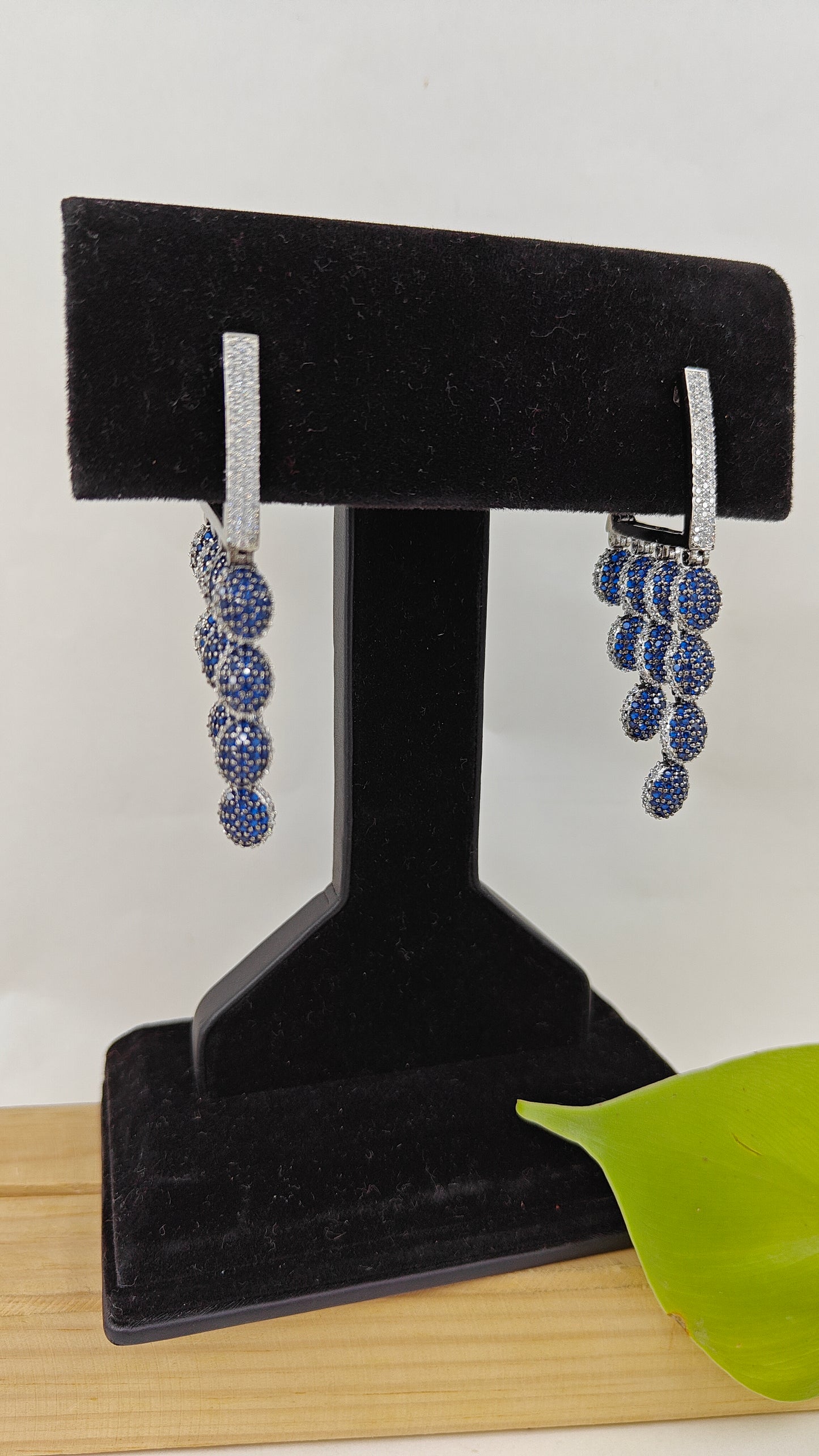 Ednita earrings with suspended nano stones studded pieces