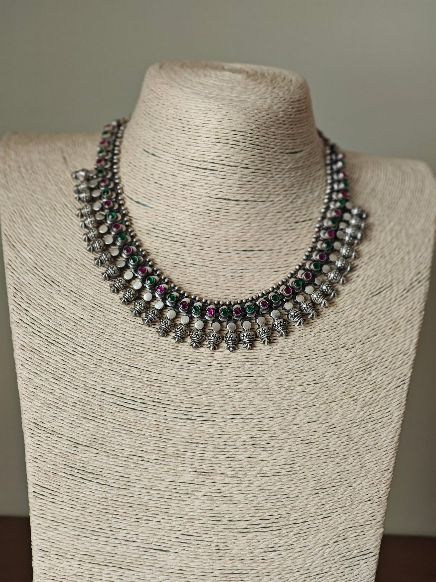 Saeeda sterling silver necklace with kalash motif