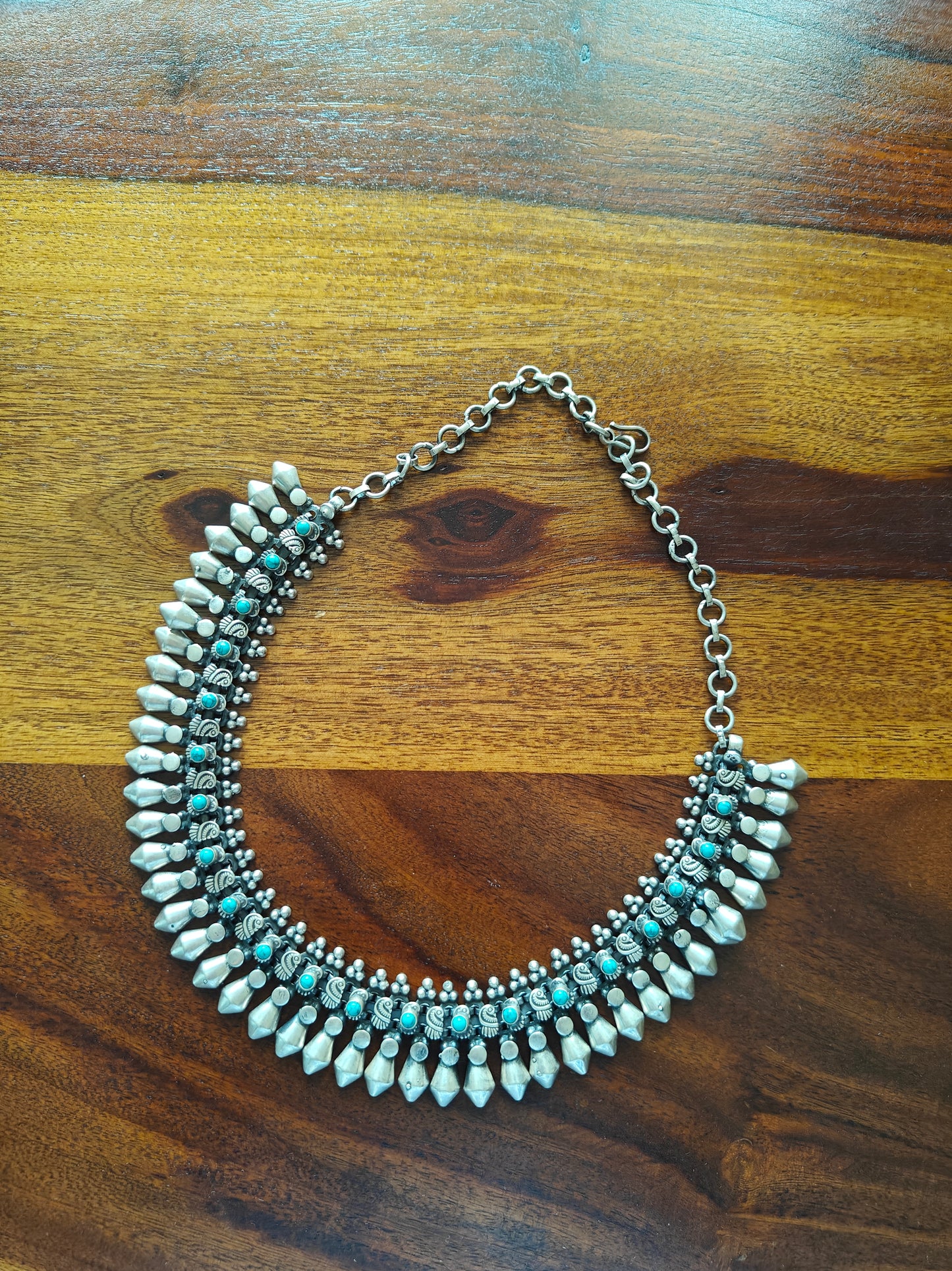 Prema sterling silver necklace with turquoise stone