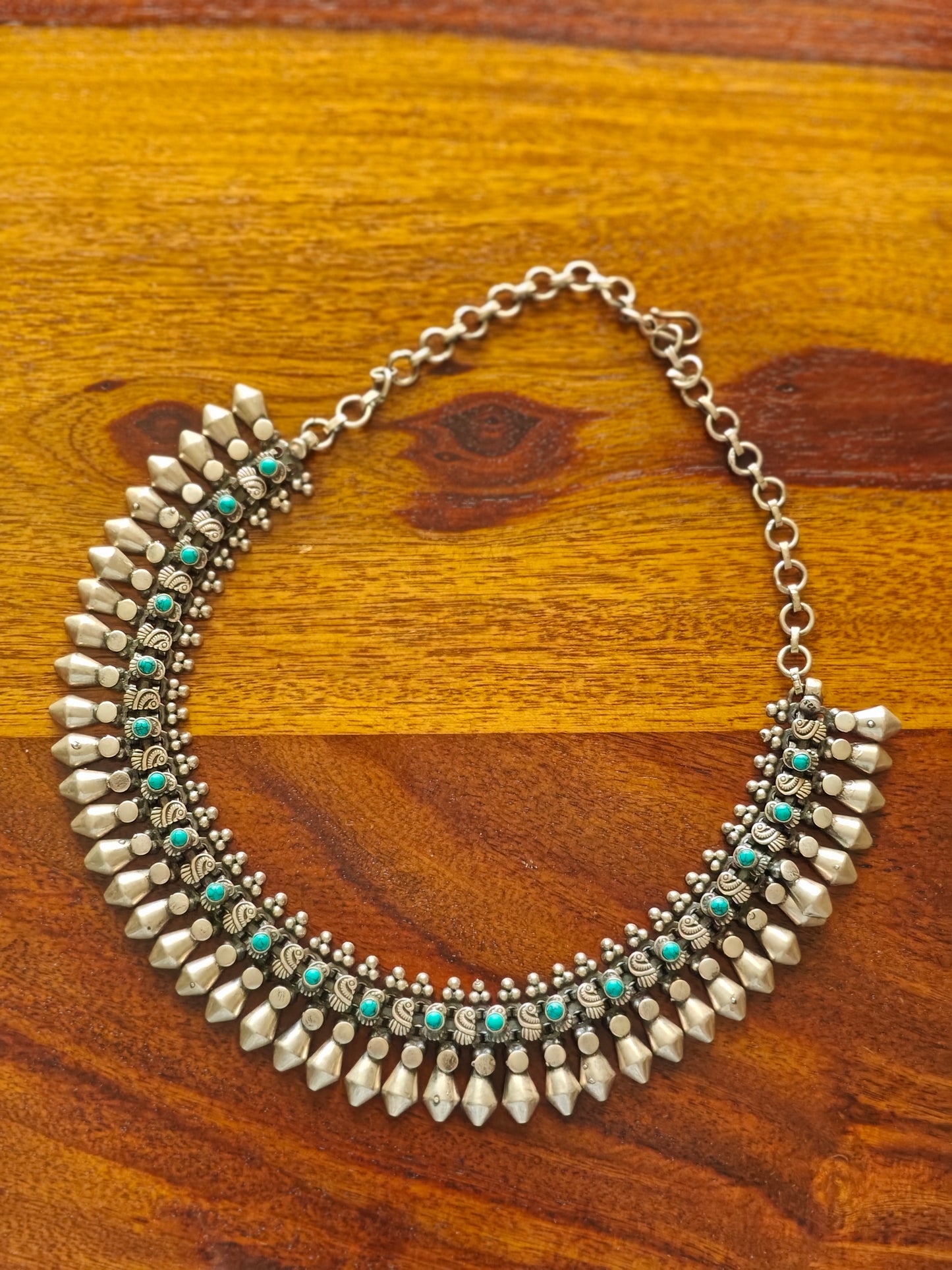 Prema sterling silver necklace with turquoise stone