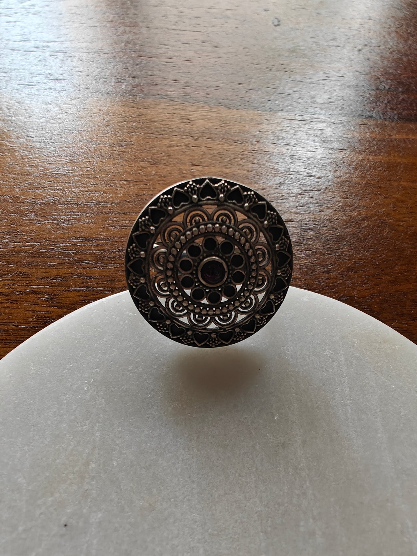 Akshiti Silver ring with carving
