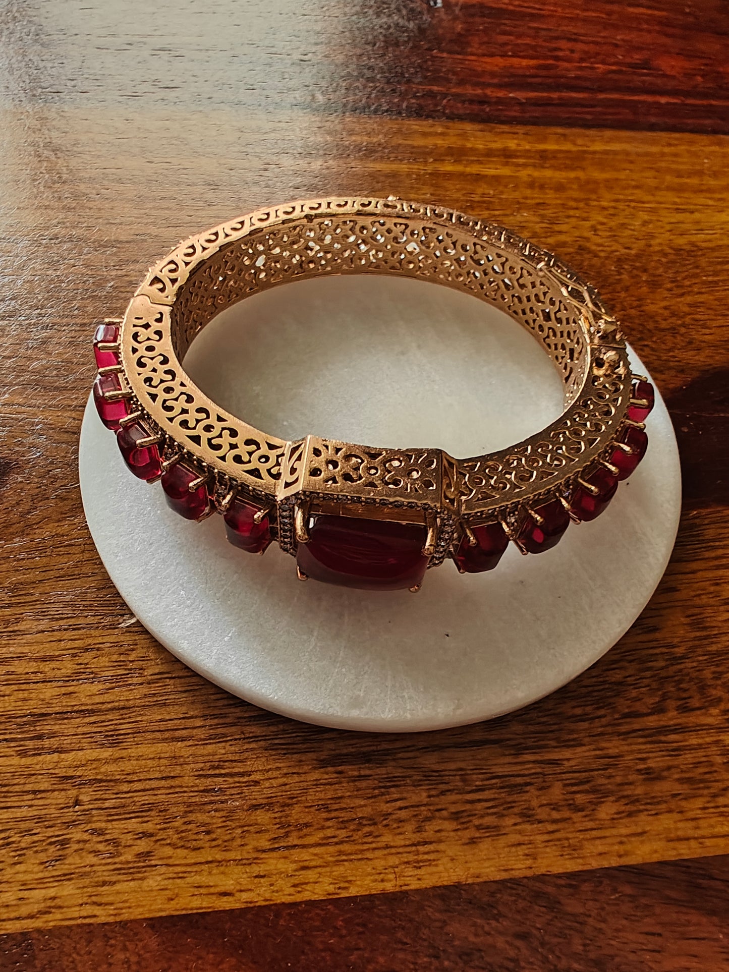 Kara(Bracelet)with stones and jali work