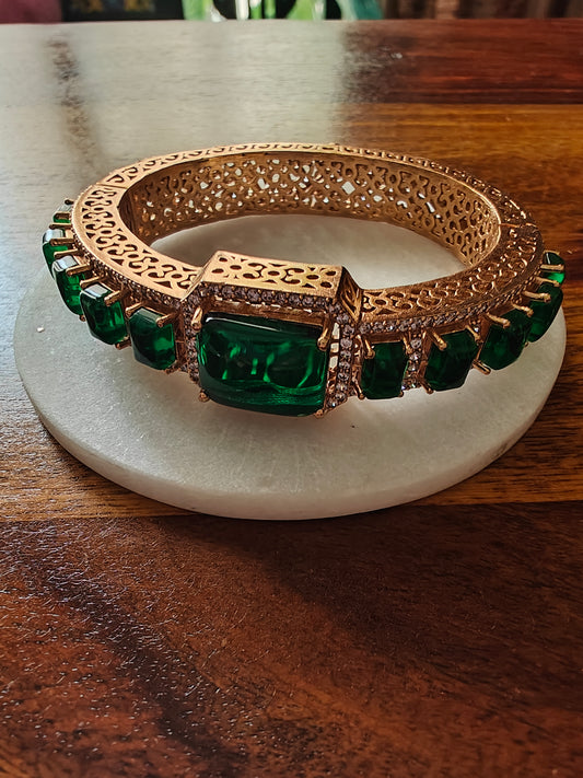 Kara(Bracelet)with stones and jali work