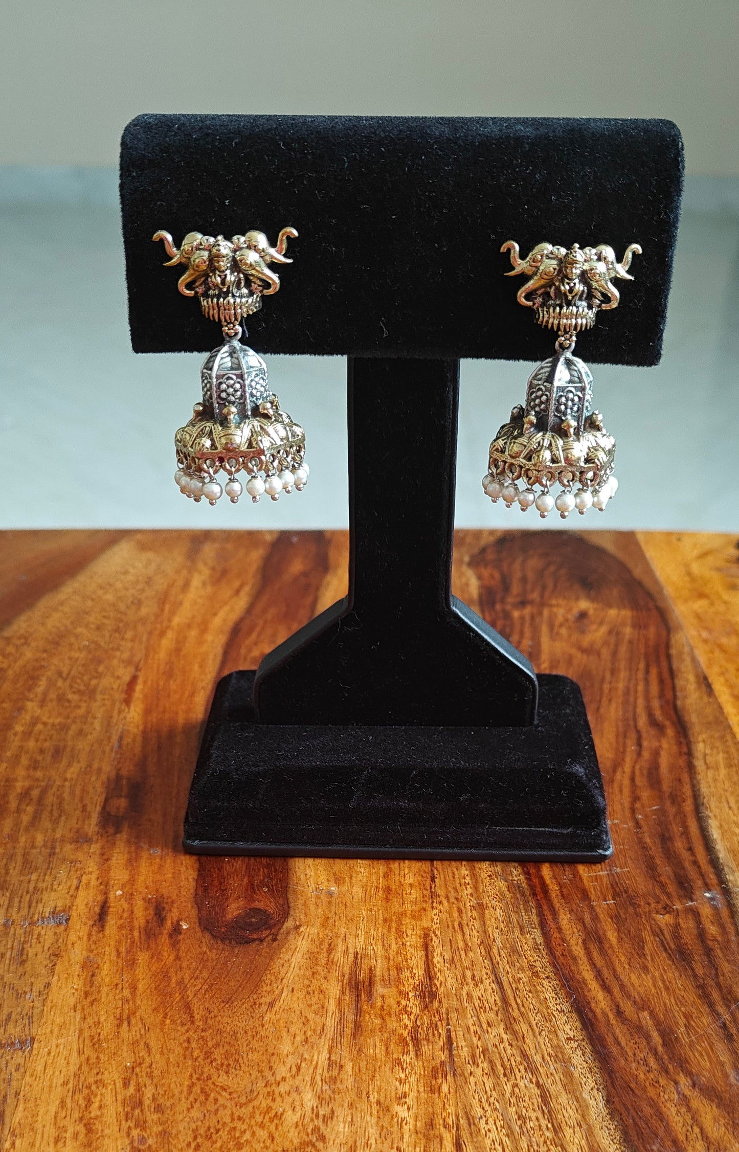 Multiple elephant head  jhumki