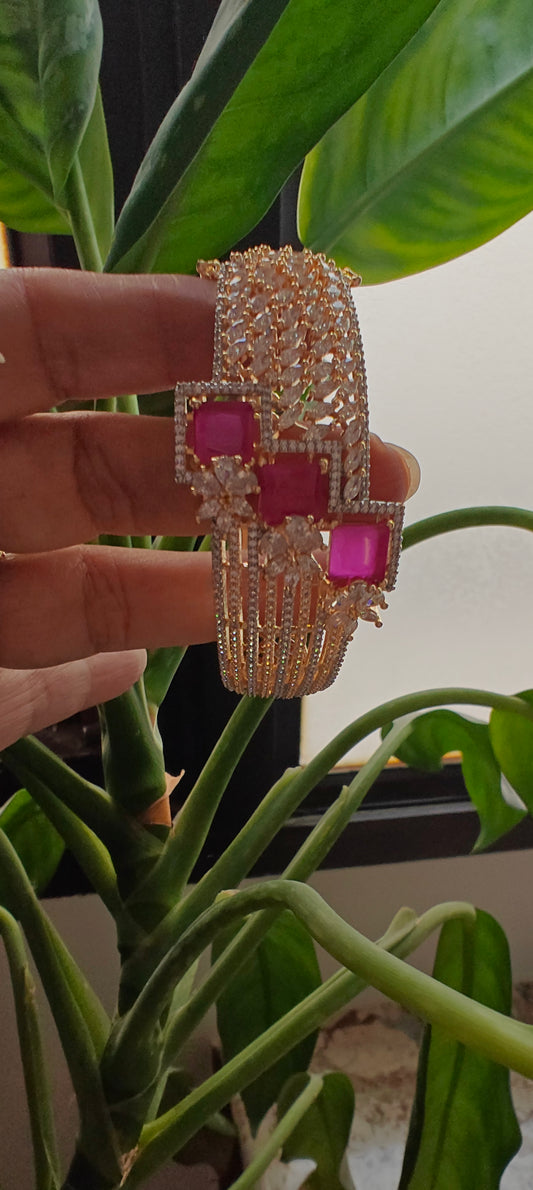 Atreyi Kara(Bangle) with stones and Cz