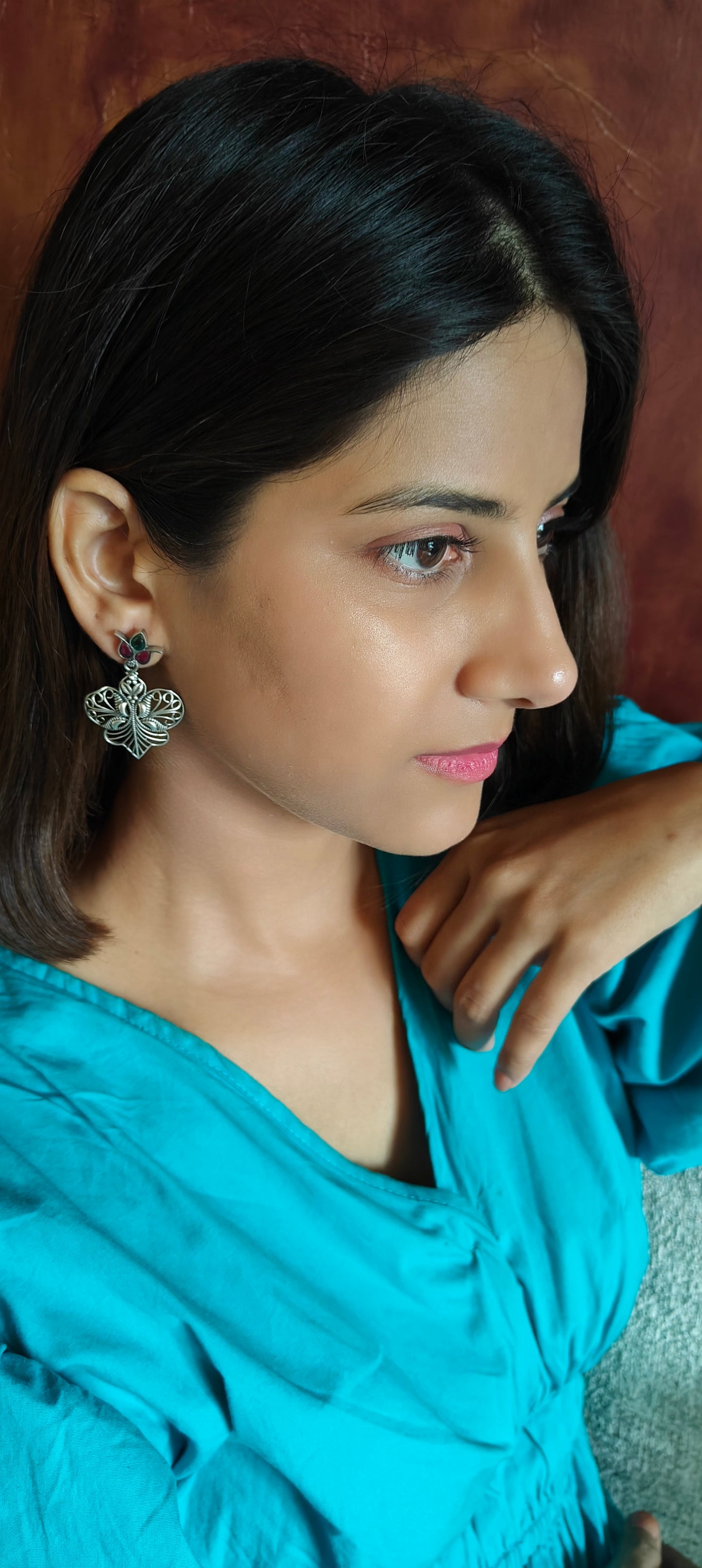 Apala silver butterfly earrings