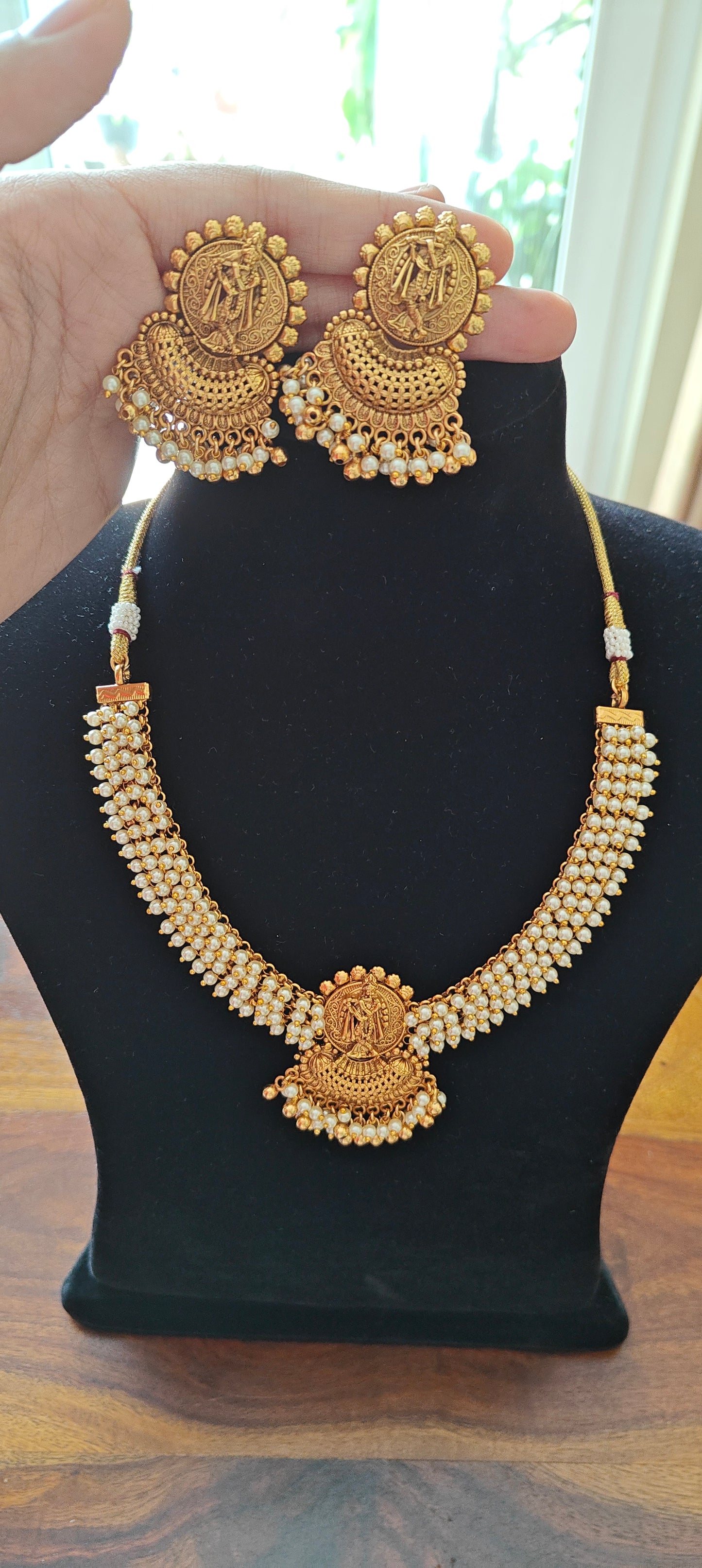 Krishna set with pearls