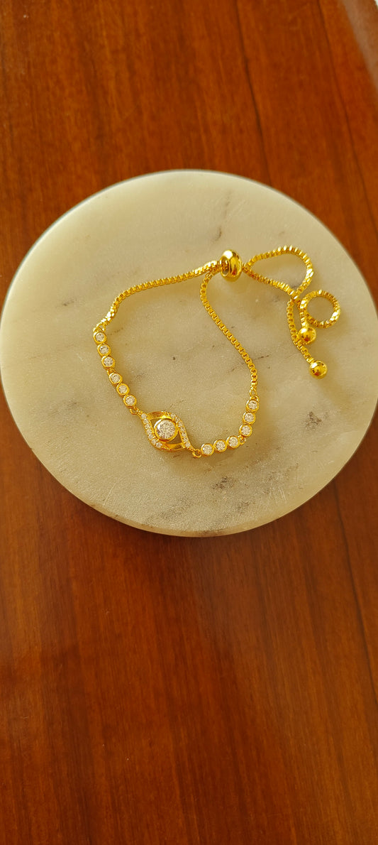 Eye push button bracelet