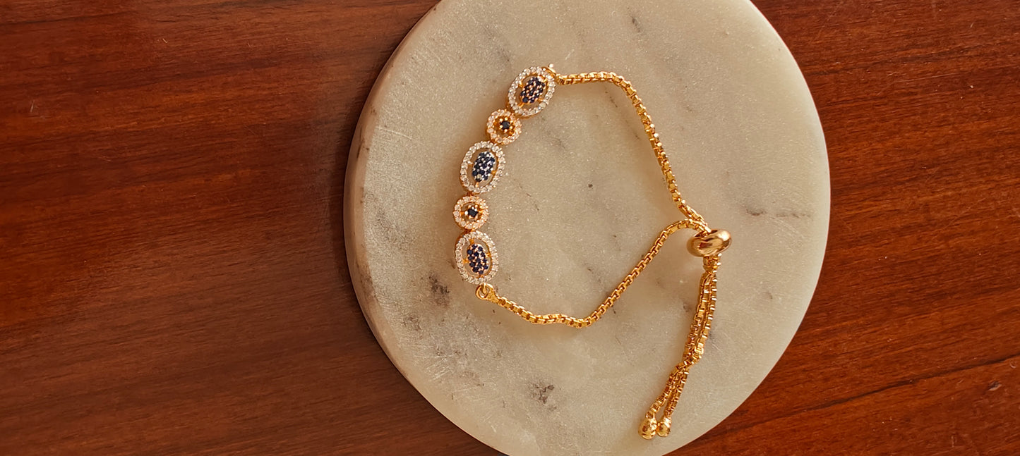 Nano stones push button bracelet