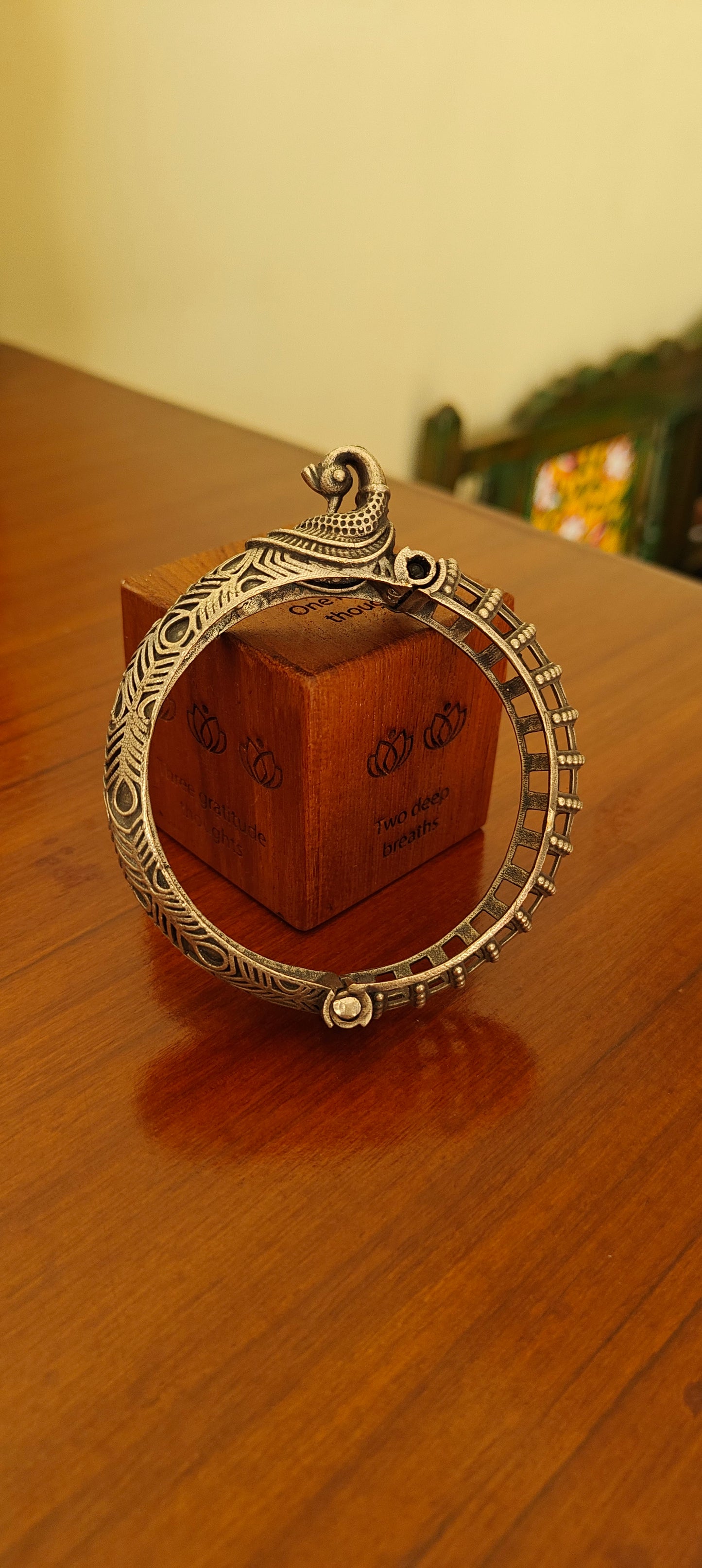 Raised Peacock kara( Bangle)