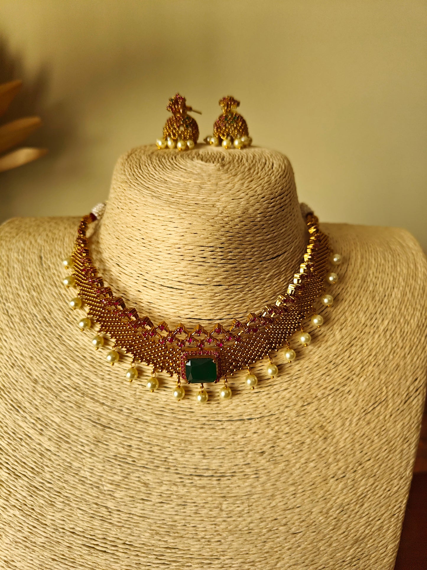 Madhuja choker set with jali design