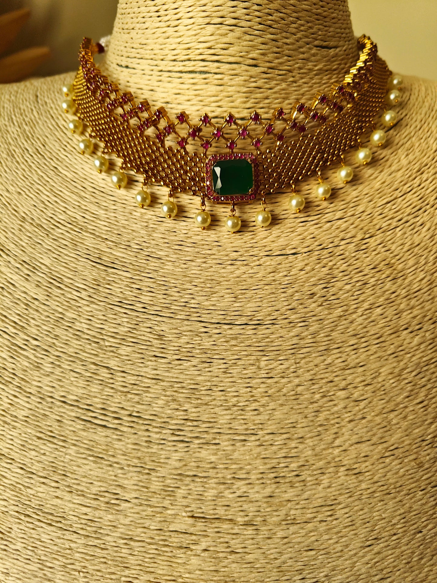 Madhuja choker set with jali design