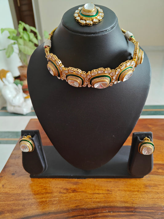 Naaz choker set with Tikka