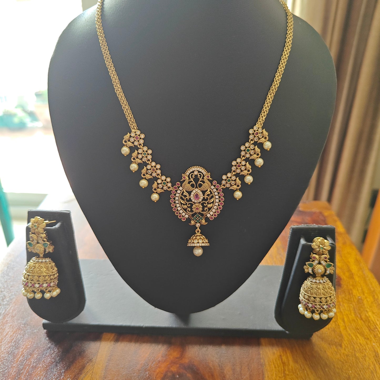 Ramya set with peacocks and pearls