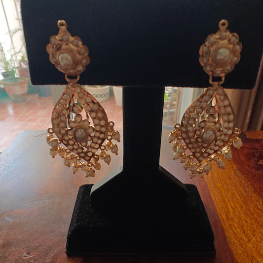 Jadau earrings with pearls