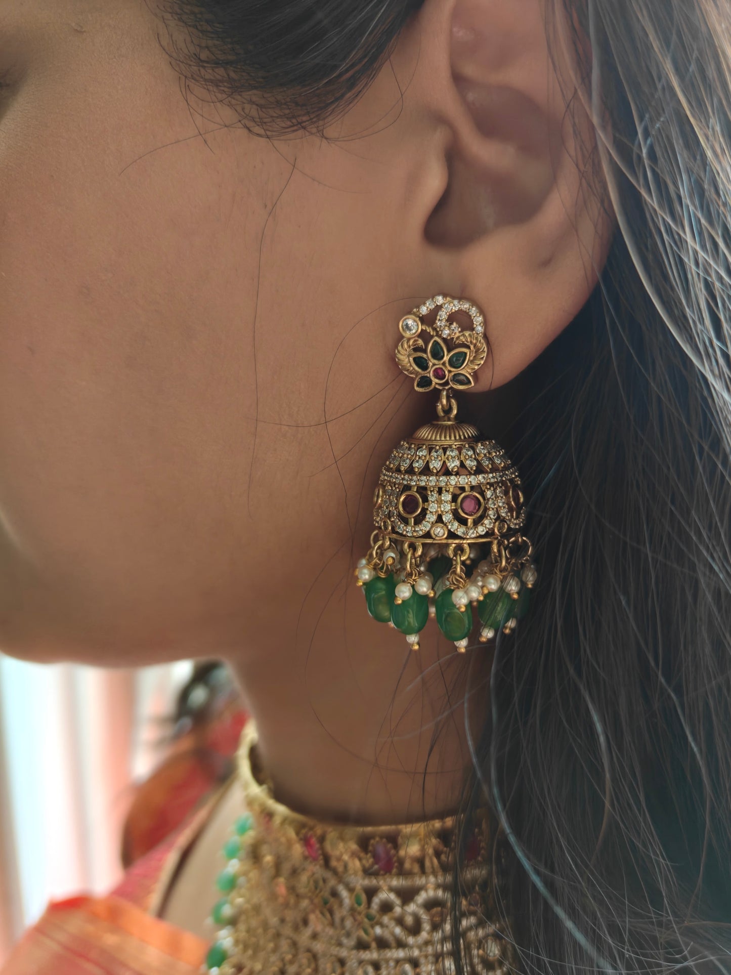 Rukma choker set with kundan and stones
