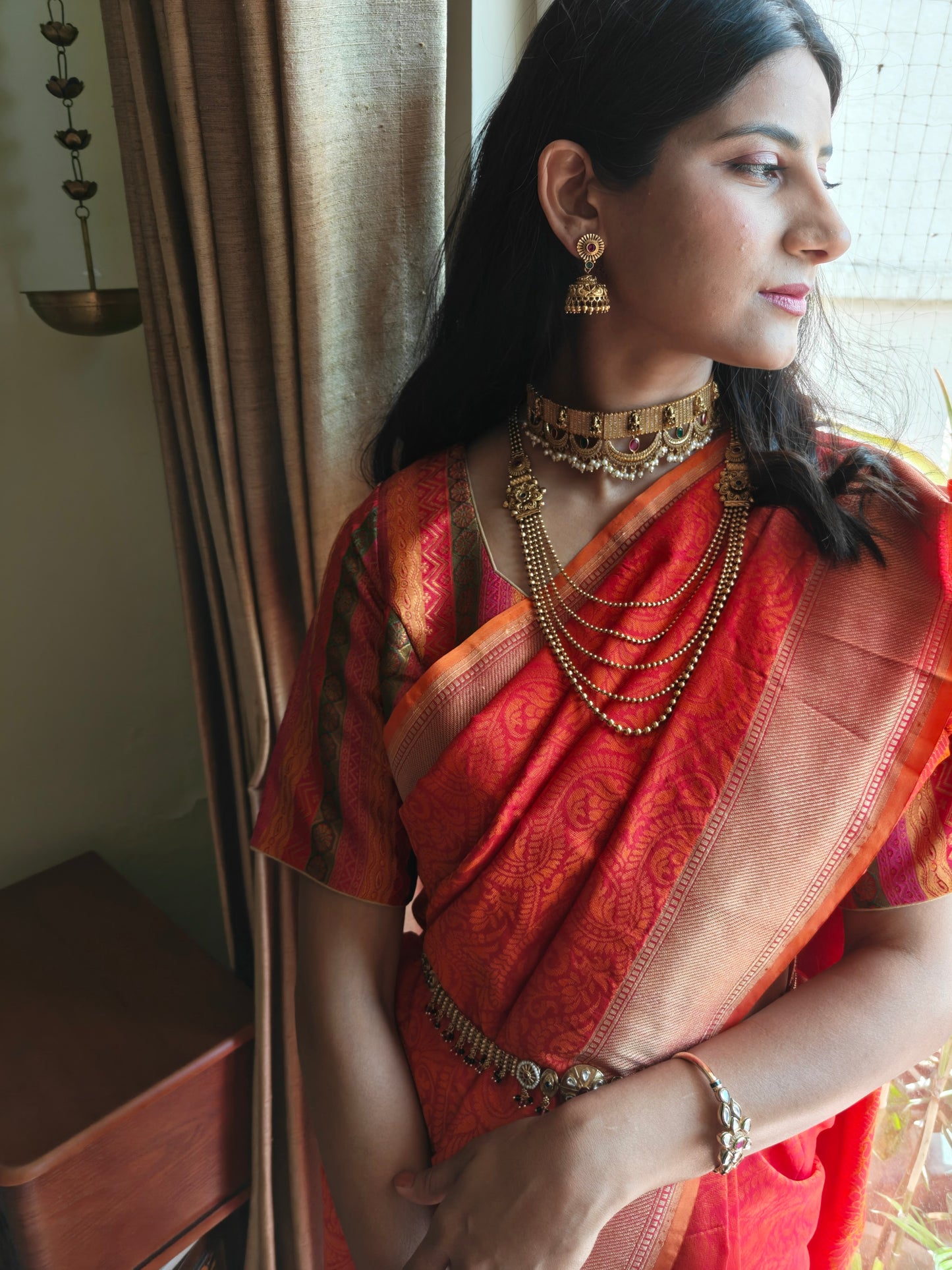 Roma choker with Lakshmiji's motif all over