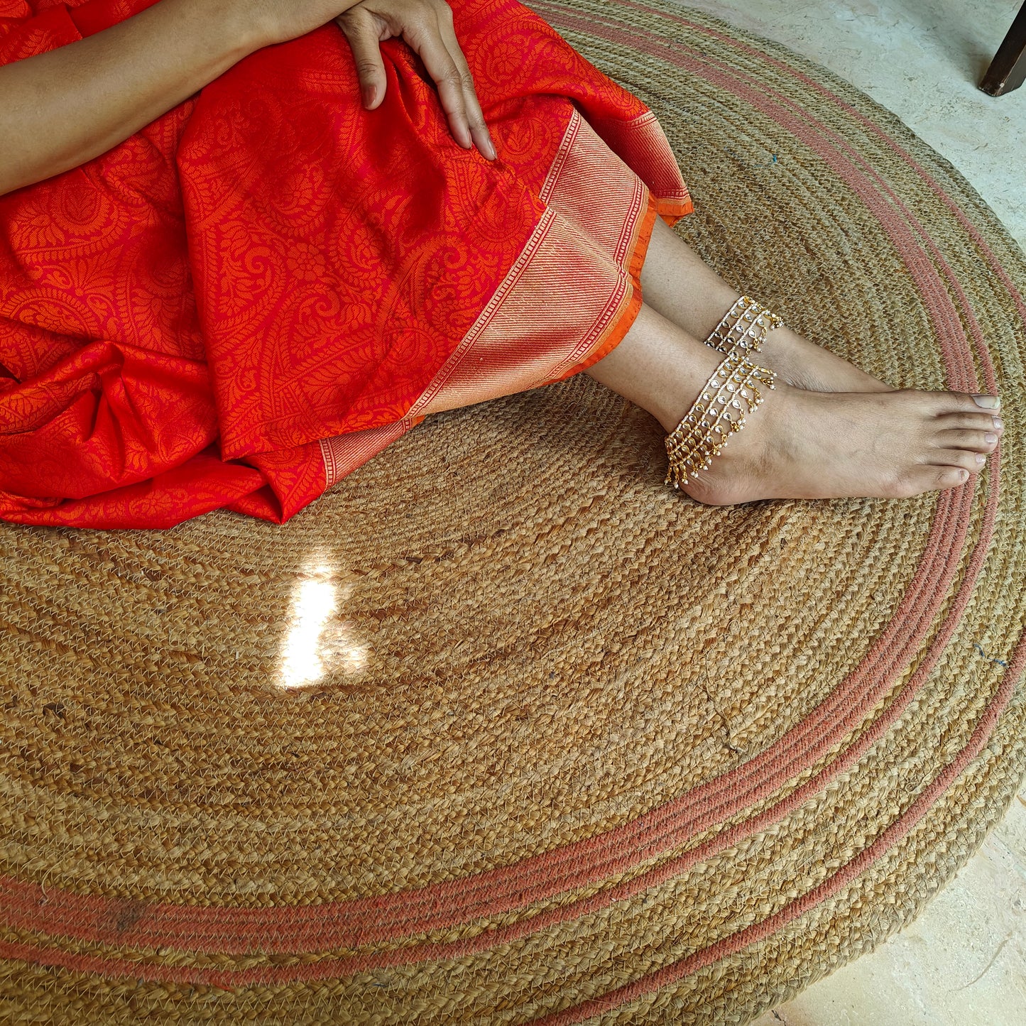 Payals(anklets) with kundan and pearls