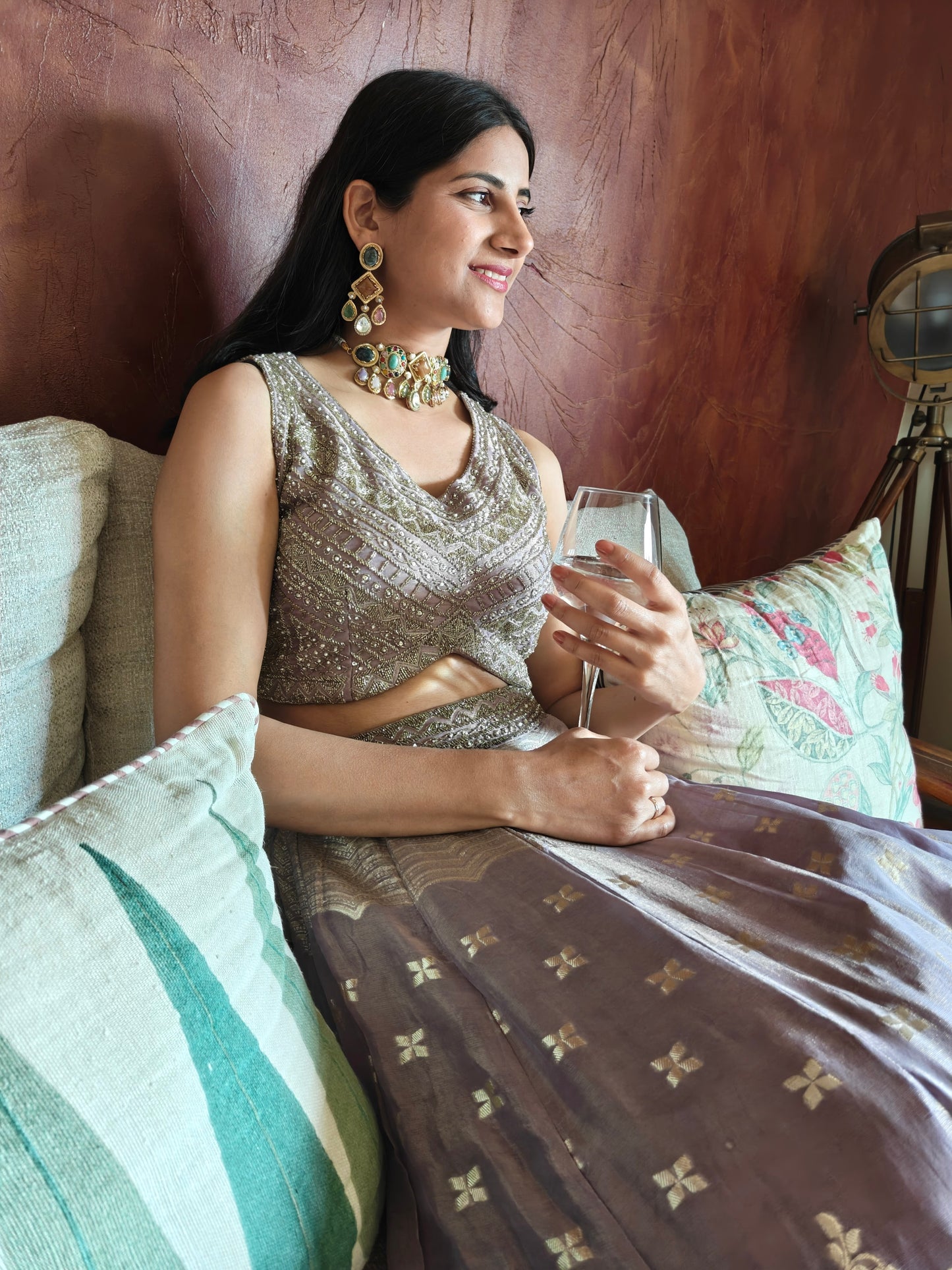Yuvika set with stone embedded choker