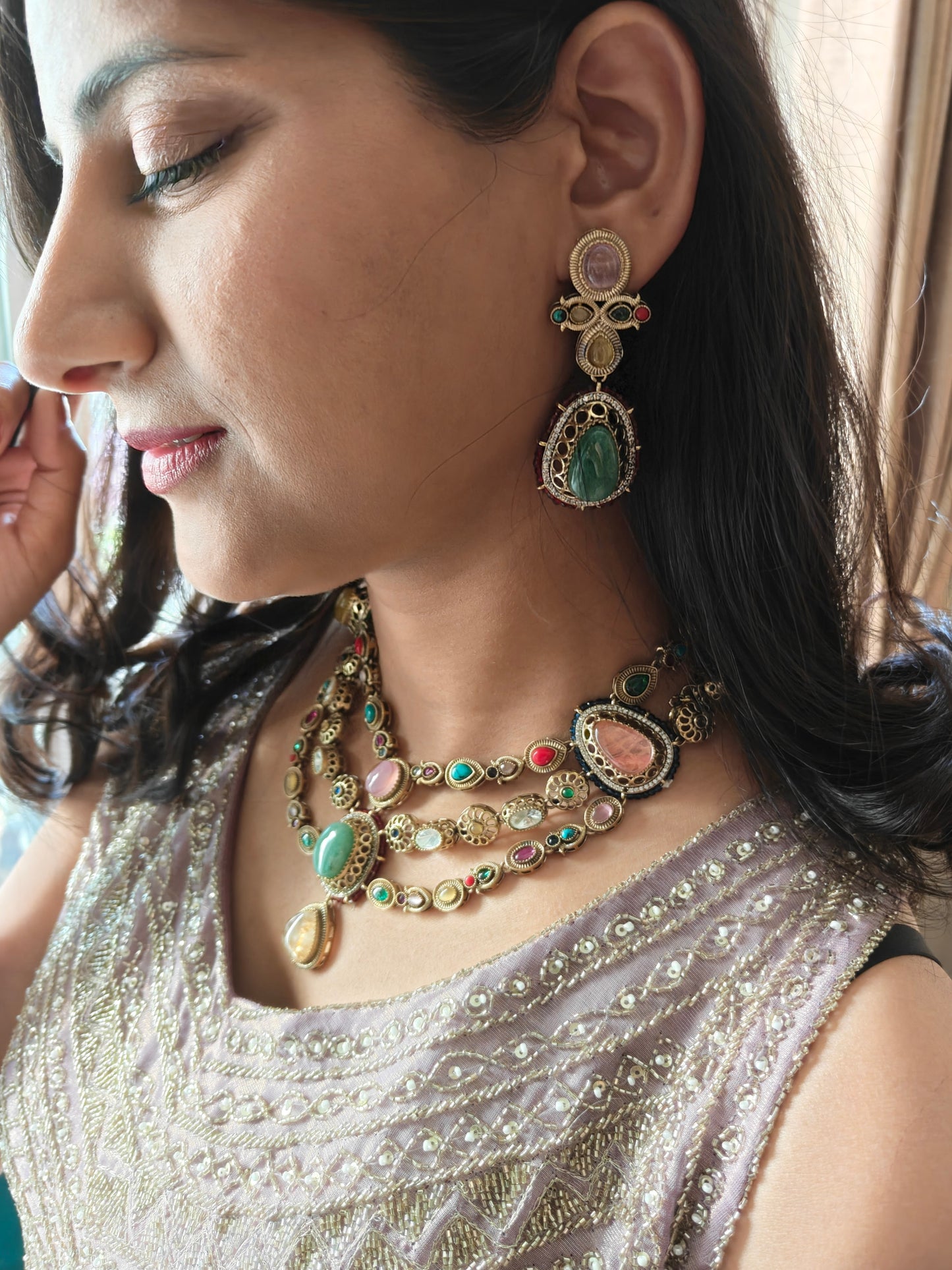 Trisha multilayered stone set