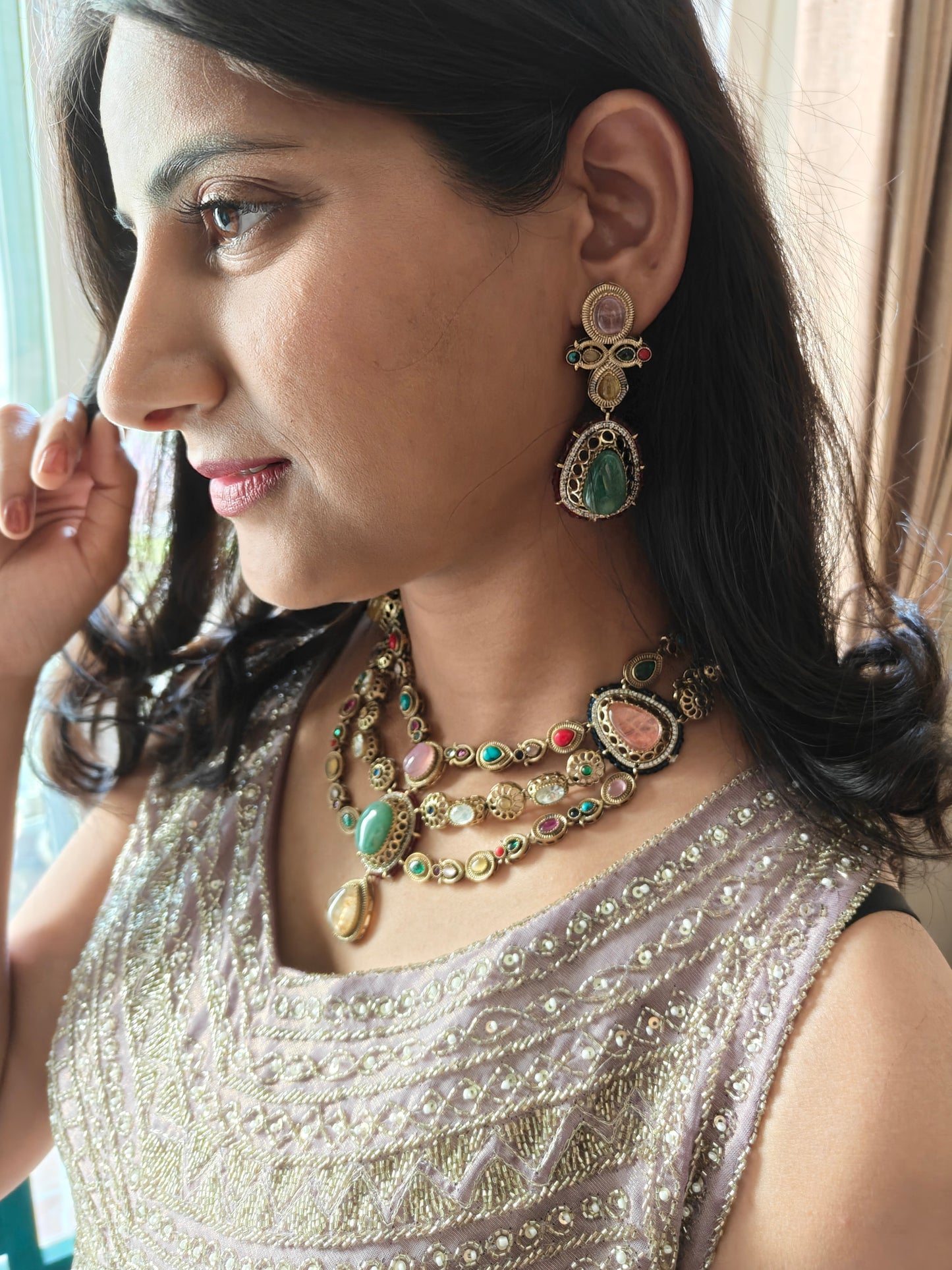 Trisha multilayered stone set