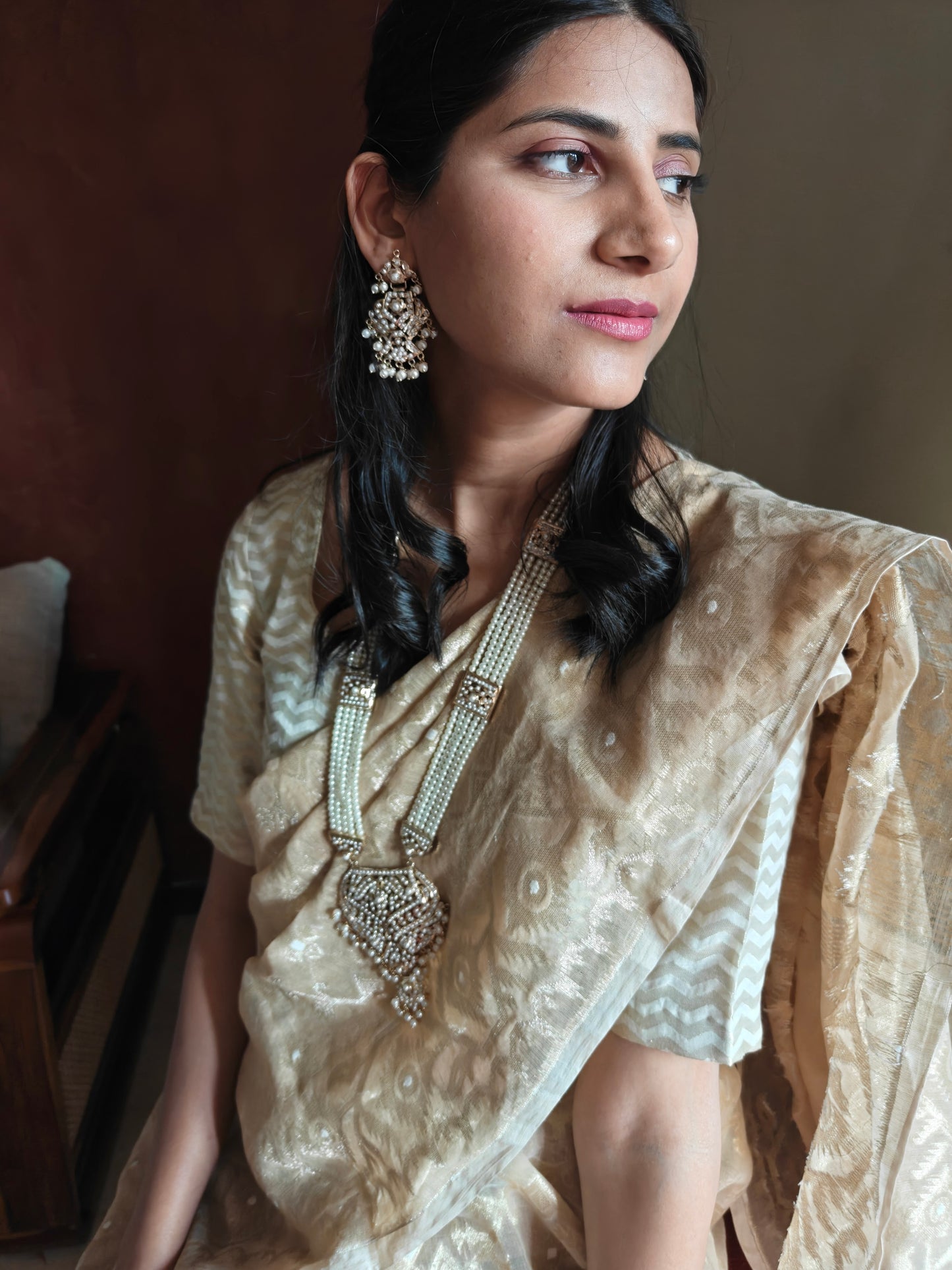 Siya jadau set with pearls