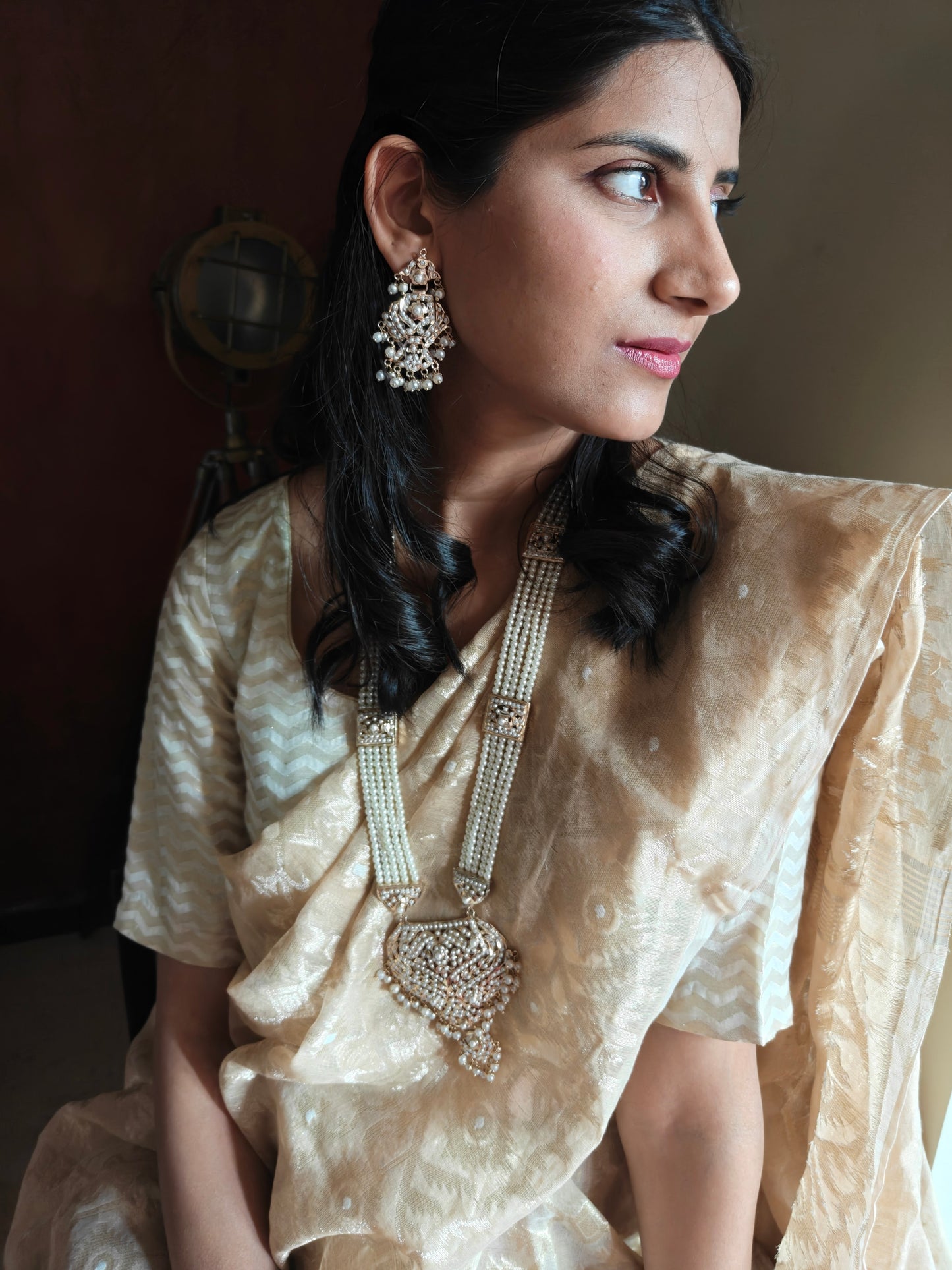 Siya jadau set with pearls