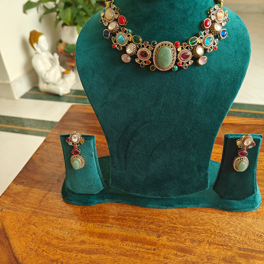 Tanika stone set with multicolour stones