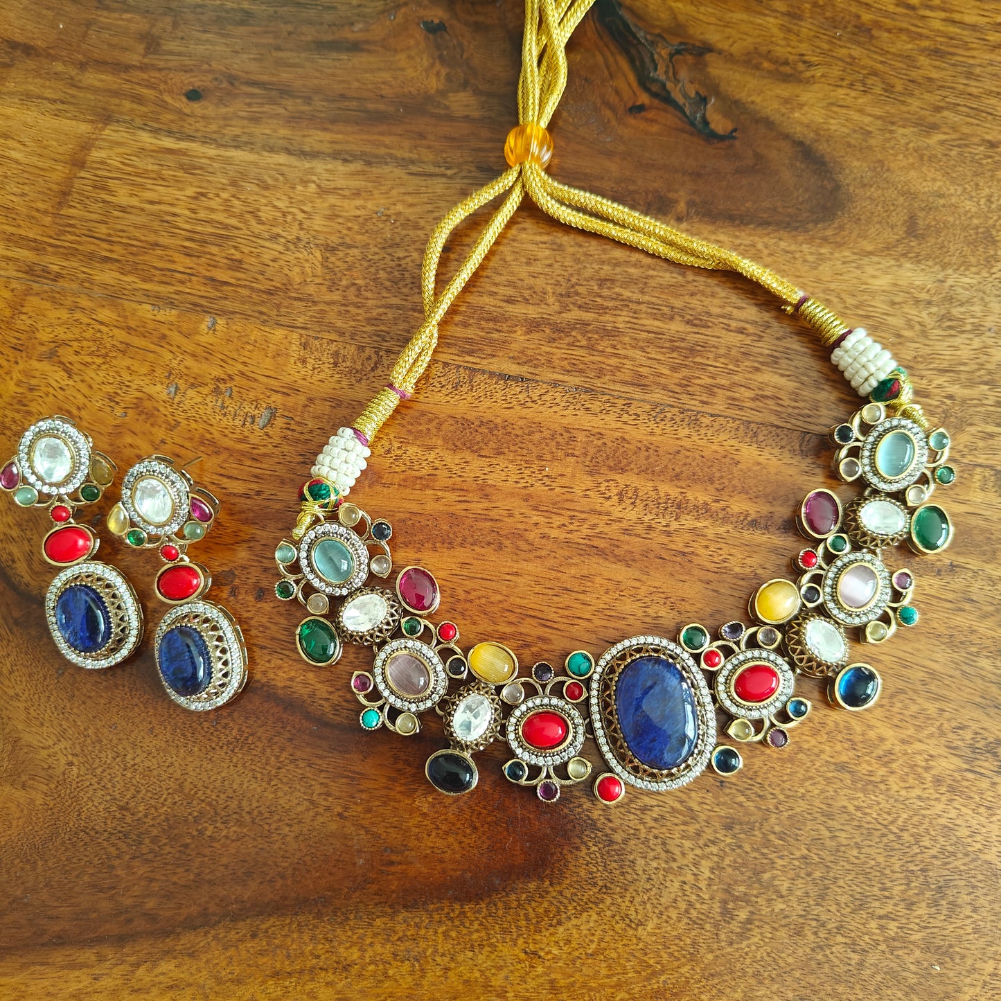 Tanika stone set with multicolour stones