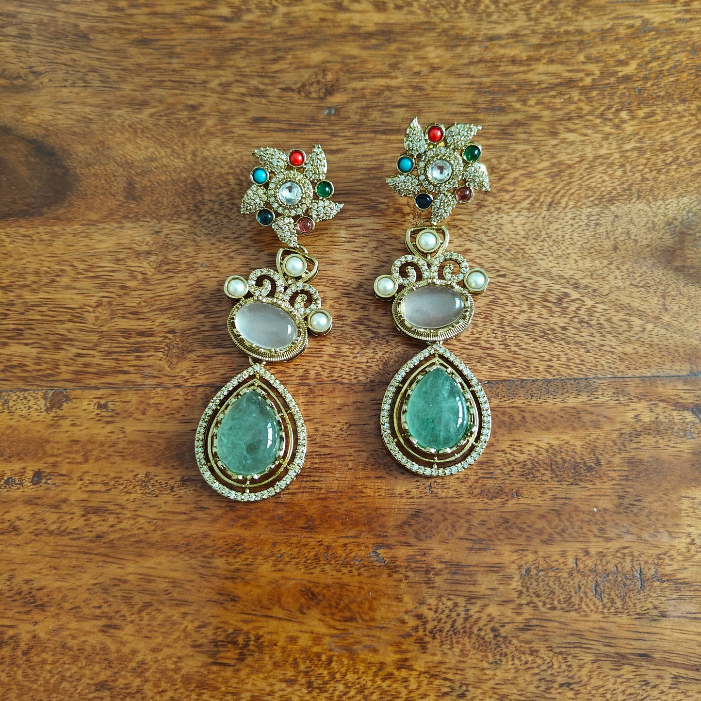 Sutanuka multicolour stone set with navratan stars