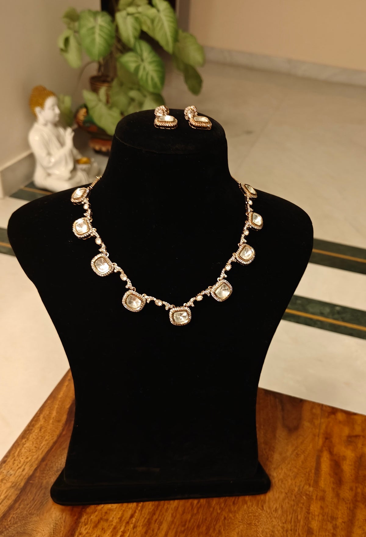 Rajhans set with moissanite pieces