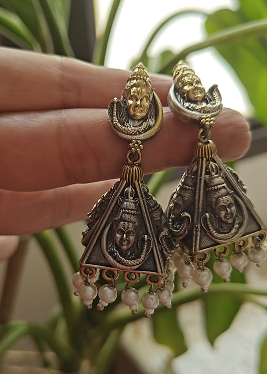 Shivji pyramid dual tone jhumkis(earrings)