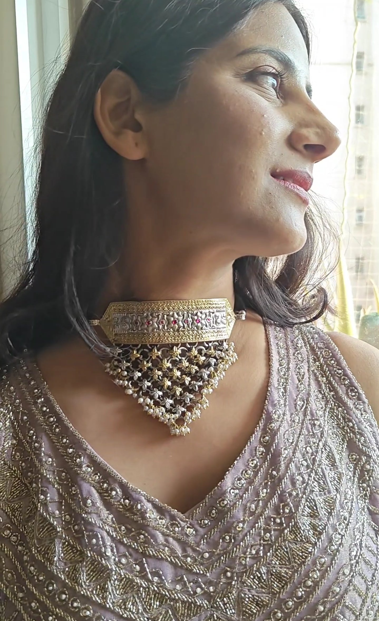 Pusti Choker in dual tone