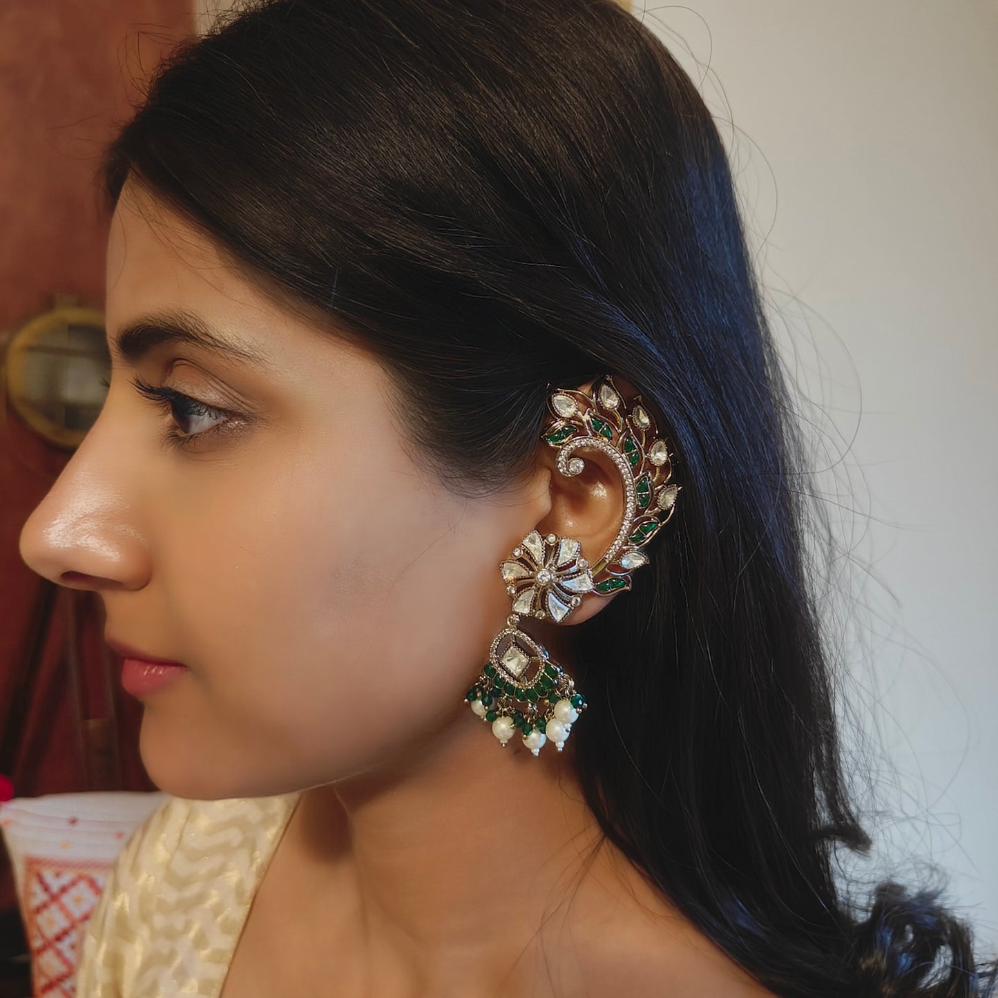 Rajshri moissanite earcuffs (earrings)