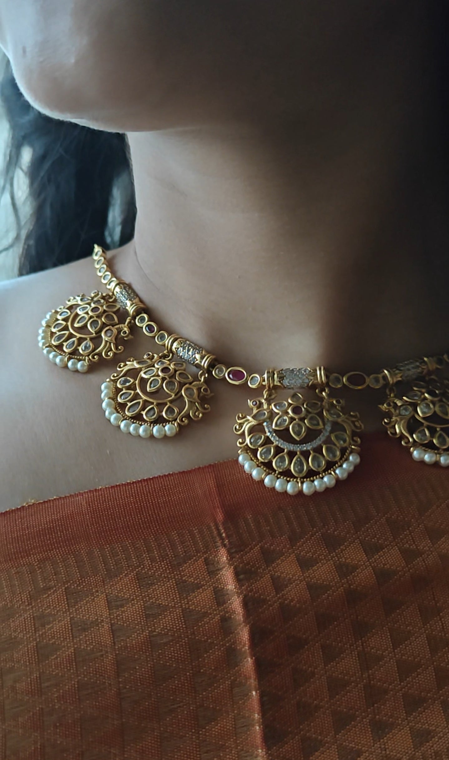 Lajja set with kundan and pearls