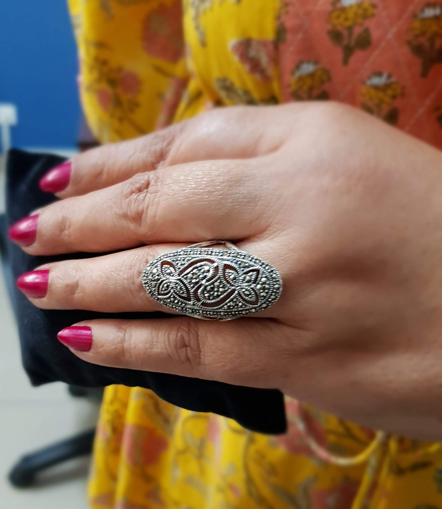 Zaana silver cocktail ring