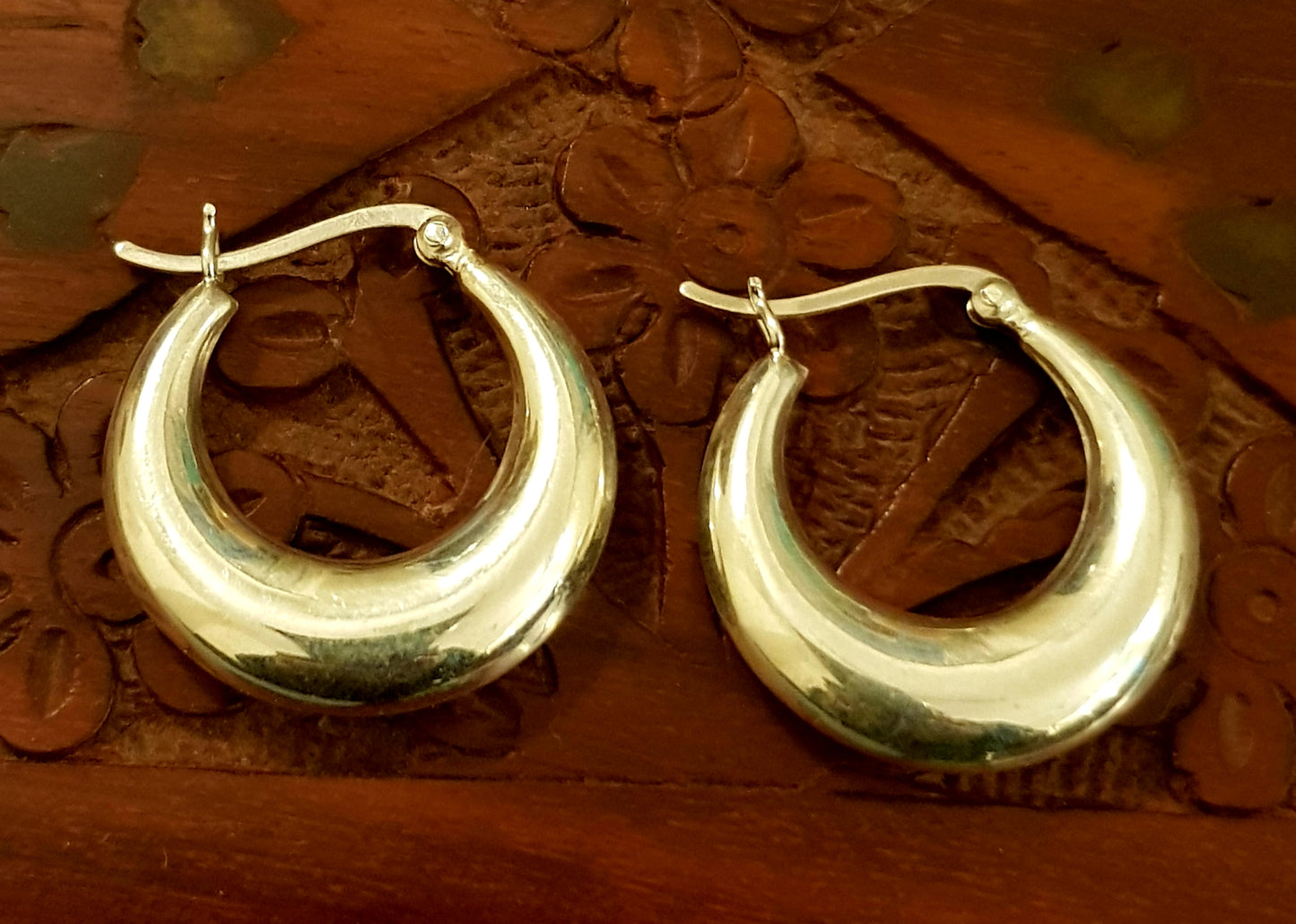 Minimal silver baali #2 (sterling silver hoop earrings)