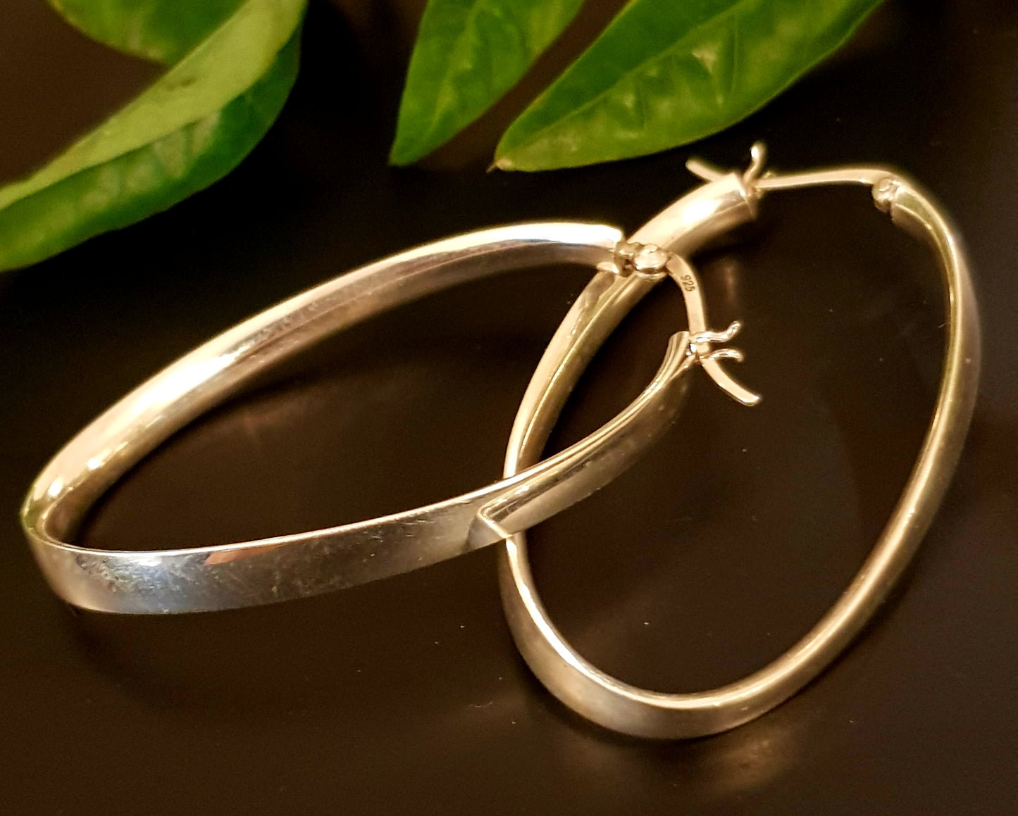 Minimal silver baali #3 (sterling silver hoop earrings)