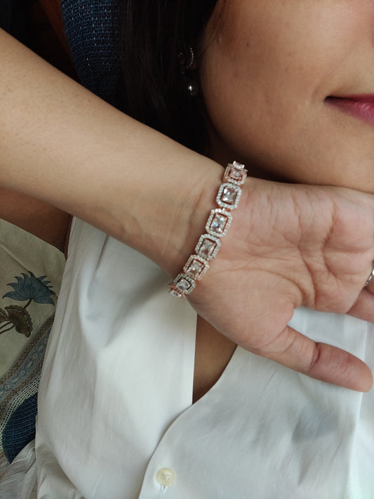 Rose gold crystal bracelet