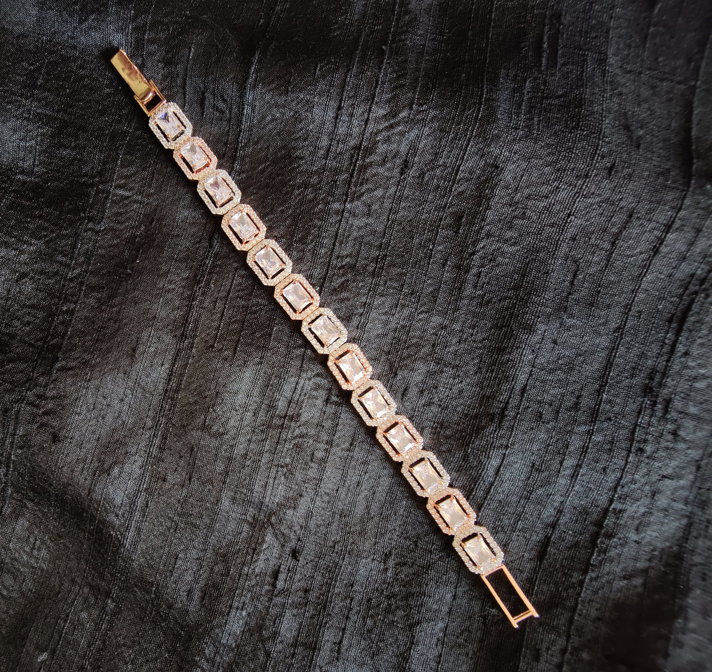 Rose gold crystal bracelet